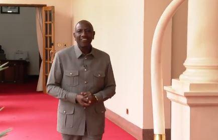 President William Ruto asking Kenyans to show up at Kasarani for the Harambee Star Match against Bright Stars of South Sudan. IMAGE: SCREENGRAB.